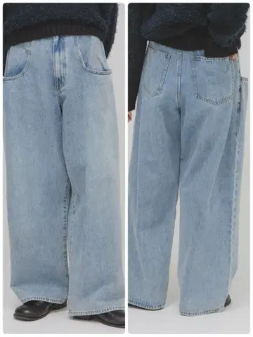 KBF BIG 포켓 디자인 데님 라이트 블루