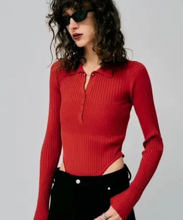 led.tokyo 리브 니트 바디수트