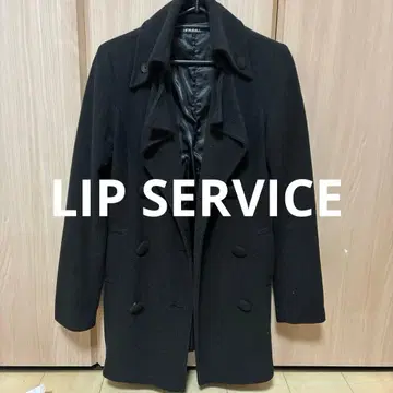 립 서비스 피 코트 블랙