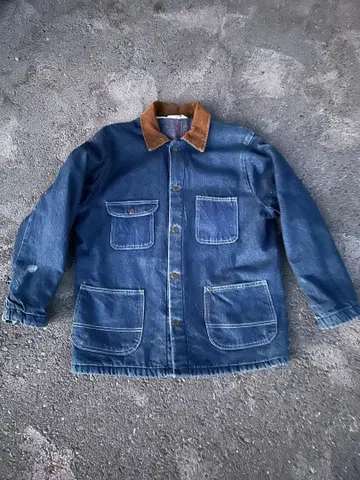 KEY 데님 커버올 코듀로이 카라 부착