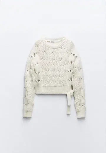 zara 케이블 니트 스웨터 에크루
