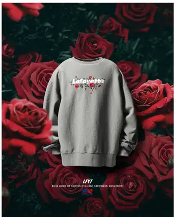 Lafayette 로즈 로고 크루넥 맨투맨