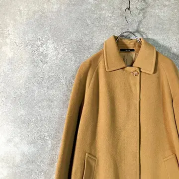 DAKS 스텐카라 코트 카멜 롱 기장 히요쿠 버튼 캐시미어