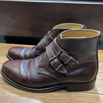 숏부츠 남성용 다크 브라운 더블 버클