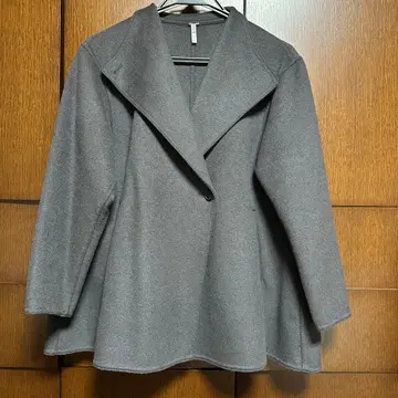 유니클로 더블 페이스 숏코트 그레이 S 사이즈