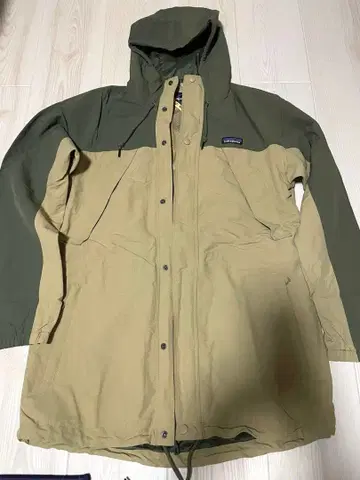 파타고니아 올리브 그린 베이지 마운틴 후드티 M 사이즈