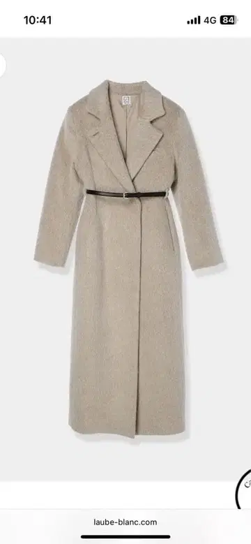 로브 블랑 Belted Chester coat 베이지