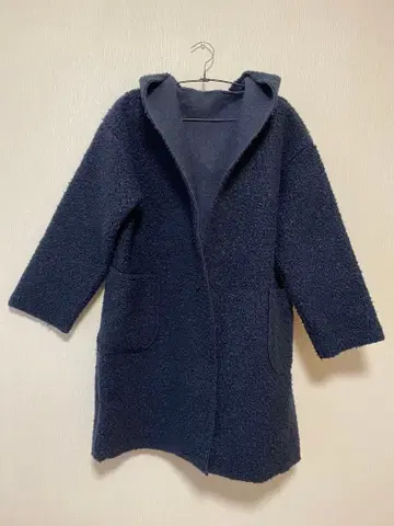 새상품급 LASUD 야마다야 두꺼운 원단 코트 9호 네이비