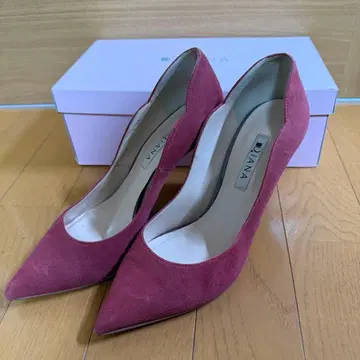 DIANA 핑크 스웨이드 스틸레토 하이힐 펌프스 24cm