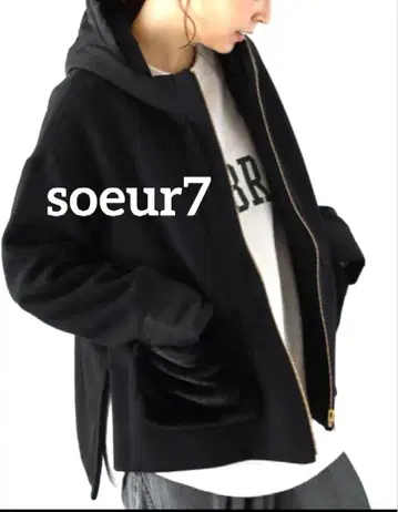 택 포함 새상품 soeur7(스루)의 이소재 MIX 도킹 아우터
