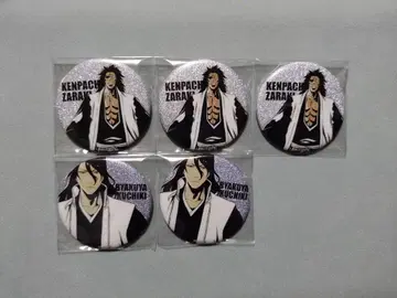 BLEACH WORLD 캔뱃지 사라가이 켄파치, 쿠치키 뱌쿠야 5종 세트