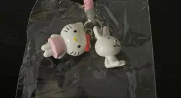 레어!! 산리오 키티와 동물(토끼) 스트랩