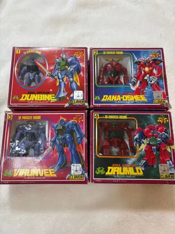 클로버 성전사 단바인 1/86 플라스틱 스케일 아우라 배틀러 4체 세트