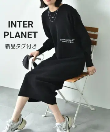 [ 택 포함 새상품 ] INTERPLANET 플로키 로고 프린트 원피스