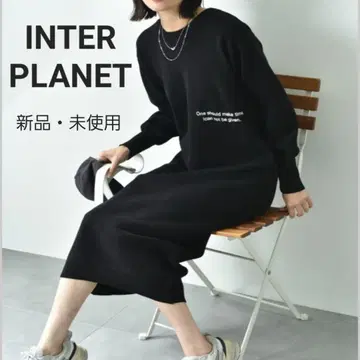 [ 택 포함 새상품 ] INTERPLANET 플로키 로고 프린트 원피스