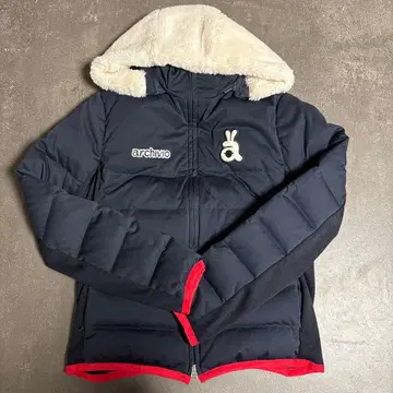 새상품급 archivio 알치비오 후드 부착 다운 자켓 네이비