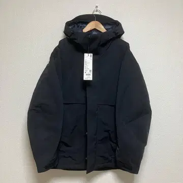 [ 새상품 ] UNIQLO +J 하이브리드 다운 오버 사이즈 후드티 블랙