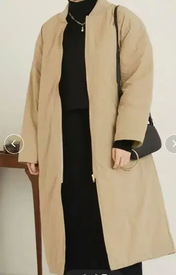 DONA MARIE MA-1 롱 다운 코트 베이지