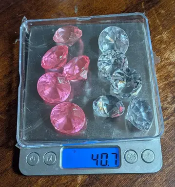 아크릴제 보석형 잡화 세트 총중량 9.5kg 이상