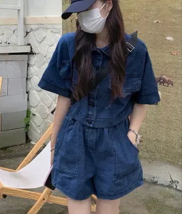 데님 셋업 캐주얼 상하의 세트