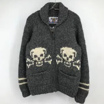 카나타 카우친 스웨터 그레이 울 100 스컬