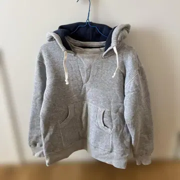 초기 택 FULL COUNT 후드 부착 후드티 사이즈 38 그레이/네이비