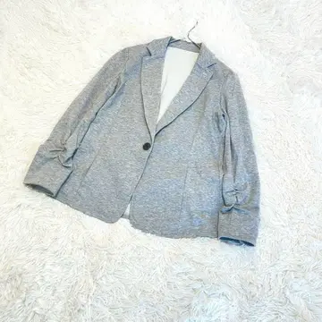 22 OCTOBRE 싱글 테일러드 자켓 38 그레이 심플 무지