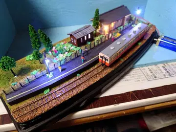 JR 구루리선 가즈사카메야마역풍 N게이지 디오라마