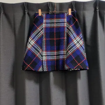 SNIDEL 로빙 체크 미니 스커트 네이비 1