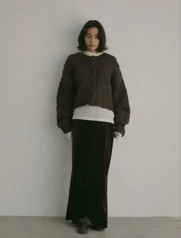 에트레토쿄 I라인 벨로아 스커트 M 사이즈