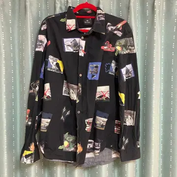 Paul Smith 사진 프린트 긴팔 셔츠 XL