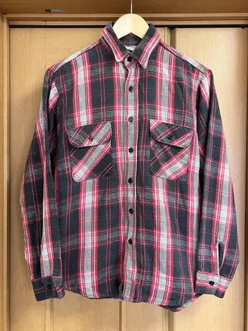 80년대 배색 최고 파이브 브라더 빈티지 플란넬 셔츠 블랙