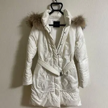 BOSCH 다운 코트 후드 퍼 벨트 포함 여성용