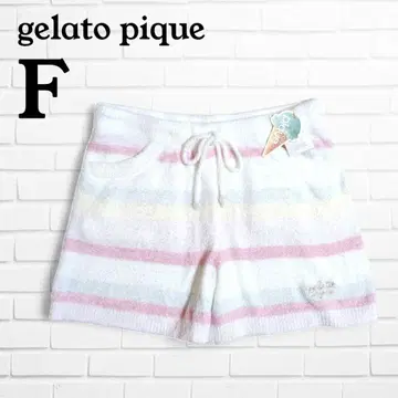 택 포함 새상품 젤라또피케 보더 숏팬츠 룸웨어 F 화이트