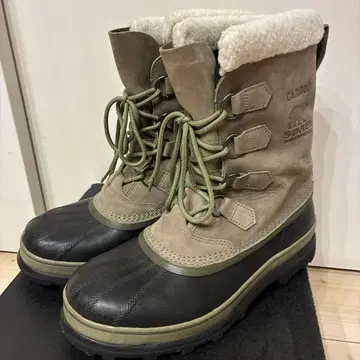 SOREL Caribou 방수 부츠 베이지/블랙