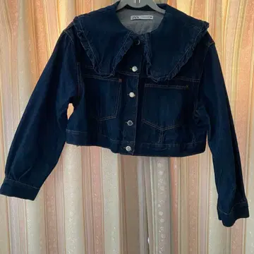 ZARA 프릴 옷깃 데님 자켓 M 사이즈