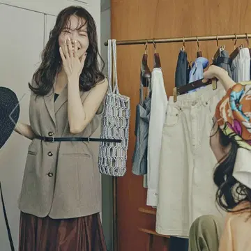 테일러드 벨티드 베스트 NATURAL BEAUTY BASIC M 새상품급