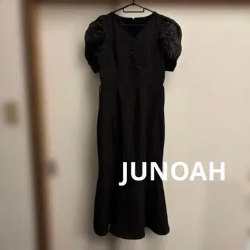 JUNOAH 파워숄더 V넥 머메이드 원피스