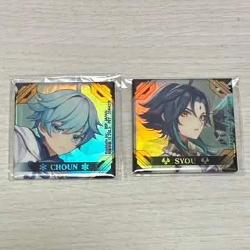 원신 gigo SEGA 프라이스 홀로그램 스퀘어 캔뱃지 중운 소