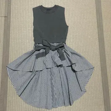 그랑 더블 배색 썸머 니트 티셔츠