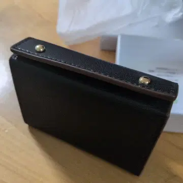 블랙 가죽 3단 폴더형 지갑