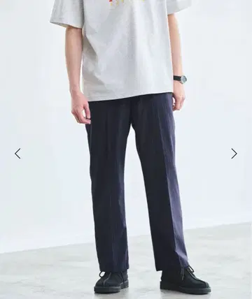 그린라벨 워셔블 트로 스트라이프 팬츠 네이비 M 사이즈