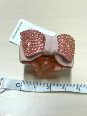 컴플렉스 비즈 스와로브스키 리본 헤어 클립