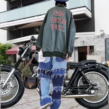 새상품급 멜톤 울 GYDA 한정판 리메이크 바시티 자켓 L