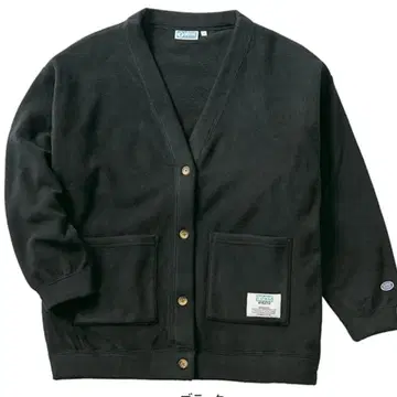 디스커스 플리스 V넥 가디건 블랙 M