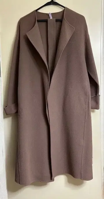 로트레아몽 모카 브라운 롱 코트 리버 코트