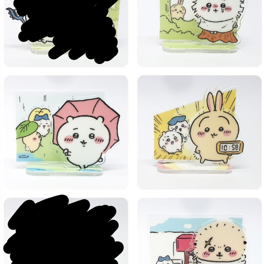 먼작귀 아크릴 스탠드 치이카와 디오라마 일괄(치이카와2+랏코+우사기)