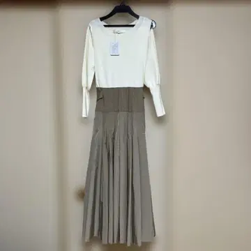 새상품 Rirandture 숄더 슬릿 허리 리본 원피스