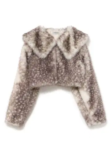 버블스 bubbles 숏 퍼 자켓 밤비 패턴