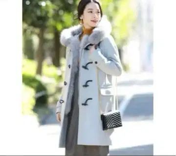 쉽스 즉시 완판 퍼 더플 코트